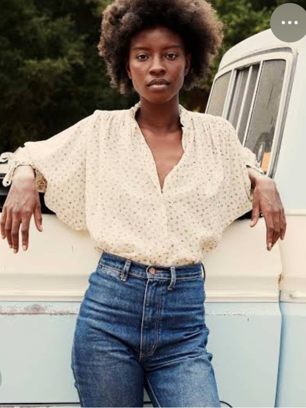 Doen Rose Top in Cream Parc Monceau